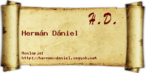 Hermán Dániel névjegykártya